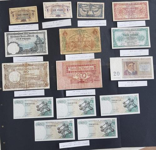 België. - 29 banknotes - various dates (Zonder Minimumprijs), Postzegels en Munten, Munten | Nederland
