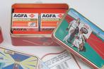 Agfa 2 blikken filmdoosjes (tennis 1914 / vuurtoren 1910), Nieuw