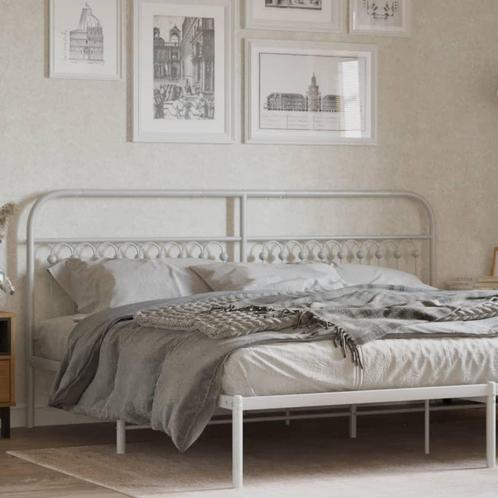 vidaXL Hoofdbord 193 cm metaal wit, Huis en Inrichting, Slaapkamer | Bedden, Nieuw, Verzenden