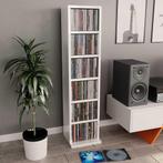 vidaXL Cd-kast 21x20x88 cm bewerkt hout hoogglans wit, Huis en Inrichting, Verzenden, Nieuw