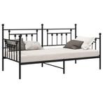 Daybed Staal Zwart | Retour Deal 35% Korting | Koop Nu!, Huis en Inrichting, Eenpersoons, Verzenden, Nieuw, Rechte bank