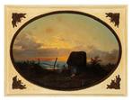 Scipione Carignani (1821-1875) - Tramonto sulla spiaggia