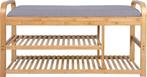 Tweedekans | Leitmotiv - Bankje - Arch Double Shelf - Bamboe, Huis en Inrichting, Ophalen of Verzenden, Nieuw