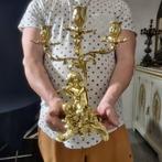 Kaarsenhouder (2) - Verguld brons - Bronzen kandelaars