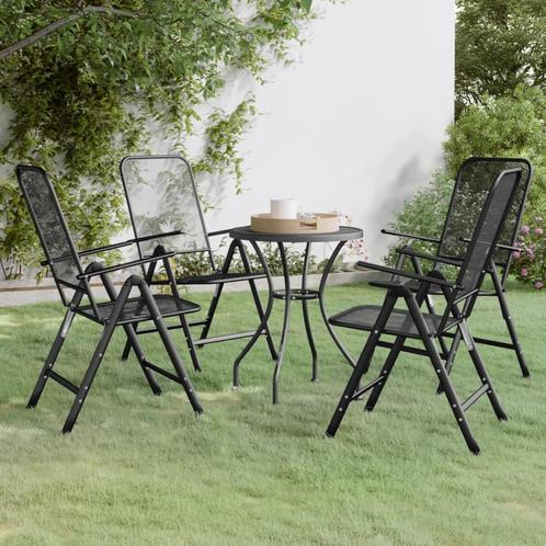 vidaXL Ensemble à manger de jardin 5 pcs Maille Métal, Jardin & Terrasse, Ensembles de jardin, Neuf, Envoi