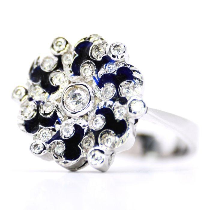 Zonder Minimumprijs - Ring Platina - 0.55ct. tw. Diamant, Handtassen en Accessoires, Ringen