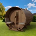 Modi Ayous Thermowood barrelsauna 300 cm, Sport en Fitness, Sauna, Nieuw, Complete sauna, Fins of Traditioneel