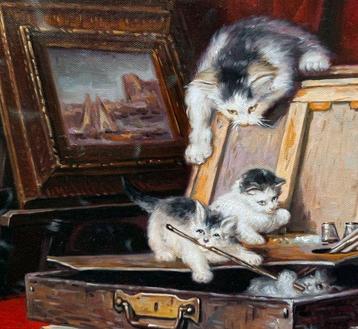N. Winston (XX-XXI) - Petits Chatons en lAtelier dArtiste beschikbaar voor biedingen