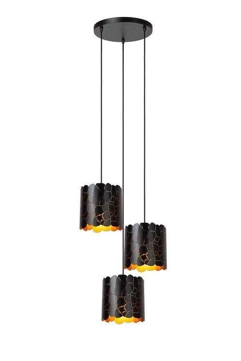 Hanglamp Lucide ALMELO -  - 3xE27 - Zwart, Huis en Inrichting, Lampen | Hanglampen, Nieuw, Verzenden