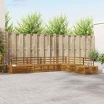 vidaXL Buiten bank set 6 Stuk Naturel Massief Acacia Hout, Verzenden, Nieuw