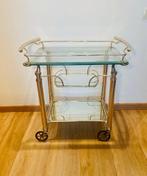 Chariot de service - Cristal, Laiton, Verre, Huis en Inrichting, Nieuw