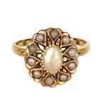 Ring - 18 karaat Geel goud - Parel - 18 karaats goud, Handtassen en Accessoires, Nieuw