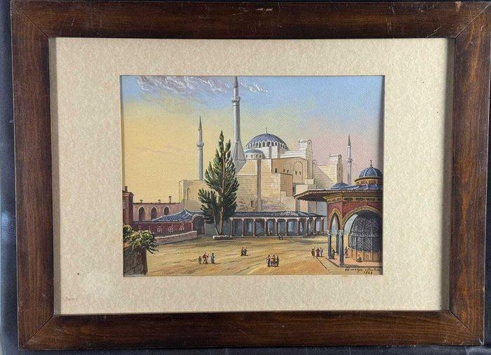 Italiaanse school (XX) - Strada ad Istanbul, Antiek en Kunst, Kunst | Schilderijen | Klassiek