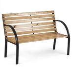 Parkbank met rugleuning 117,5 x 83 x 57 cm klassiek - gep..., Tuin en Terras, Tuinbanken, Ophalen of Verzenden, Nieuw