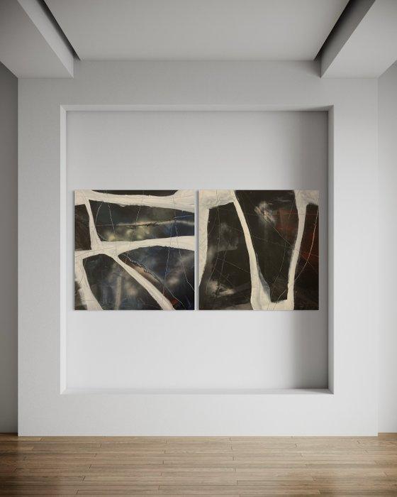 Masaki Kazushi - Quadrivium 1048 - Dyptich Exclusive, Antiek en Kunst, Kunst | Schilderijen | Modern