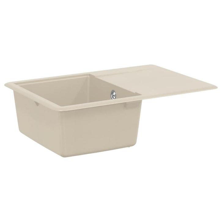 vidaXL Wasbak Beige 670 x 460 mm 80% Kwarts en 20% Hars, Huis en Inrichting, Keuken | Keukenelementen, Nieuw, Verzenden