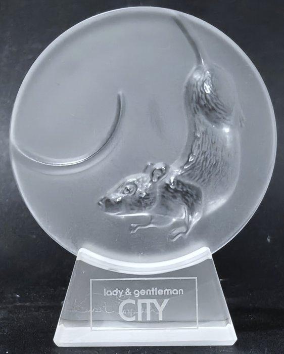 Lalique - Presse-papier - « Rat Astrologique » - Glas, Antiek en Kunst, Curiosa en Brocante