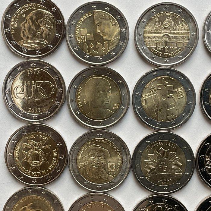 Europa. 2 Euro 2007/2024 (25 munten) (Zonder Minimumprijs), Postzegels en Munten, Munten | Europa | Euromunten