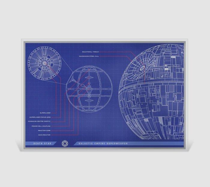 Niue. 2 Dollars 2025 – Star Wars – Death Star Blueprint Foil, Postzegels en Munten, Munten | Europa | Niet-Euromunten