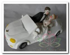 Bruiloftsauto trouwauto met bruidspaar16 Bruiloftsauto, Huis en Inrichting, Woonaccessoires | Kunstplanten en Kunstbloemen, Nieuw