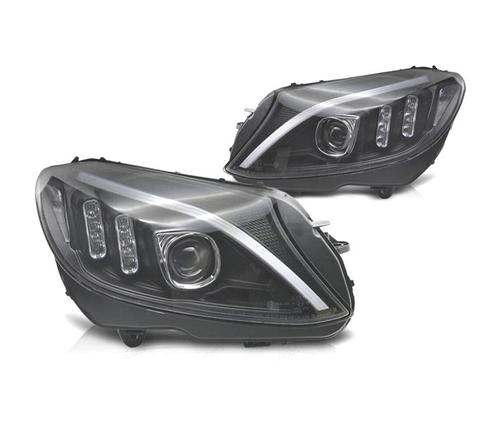 PHARES POUR MERCEDES CLASSE C W205 14-18 LED FOND NOIR, Auto-onderdelen, Verlichting, Verzenden