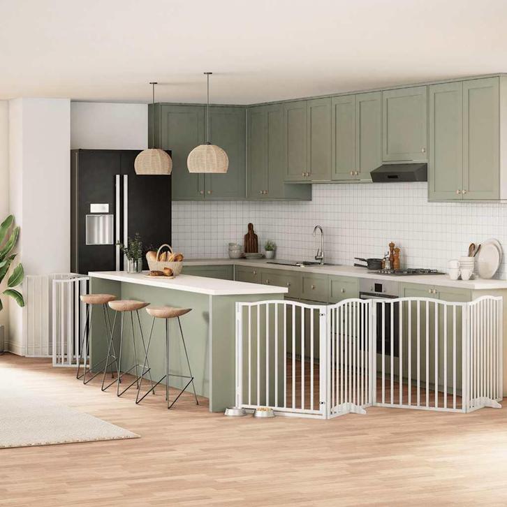 vidaXL Hondenhek inklapbaar met deur 12 panelen 960cm, Dieren en Toebehoren, Hondenbenches, Nieuw, Verzenden