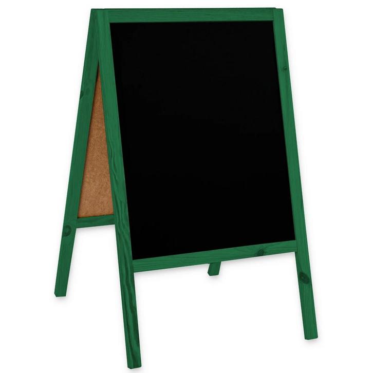 Krijtstoepbord | CLASSIC | Hout | Groen | 600x450x950(h)mm, Zakelijke goederen, Horeca | Keukenapparatuur, Nieuw in verpakking