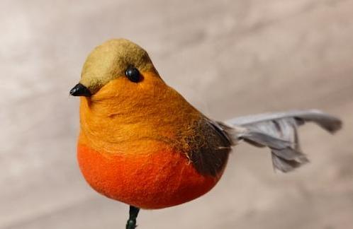 Vogeltje Robin ORANGE/RED/BROWN / st mooie vogeltjes, Hobby en Vrije tijd, Knutselen, Nieuw