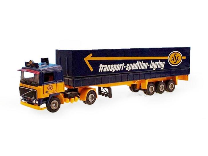 Schaal 1:50 Tekno 850205 Zweden 1985 ASG Huifoplegger #4068, Hobby en Vrije tijd, Modelauto's | 1:50, Gebruikt, Tekno, Ophalen of Verzenden