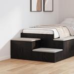 vidaXL Zwarte Opbergkast 108x41x40 cm Gemaakt van Engineered, Huis en Inrichting, Slaapkamer | Nachtkastjes, Verzenden, Nieuw
