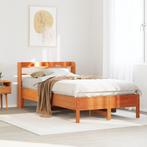 vidaXL Bedframe zonder matras massief grenenhout wasbruin, Verzenden, Nieuw