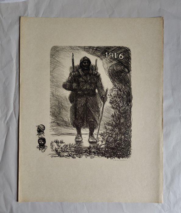 Théophile-Alexandre Steinlen (1859-1923) - Le soldat,, Antiek en Kunst, Antiek | Overige Antiek
