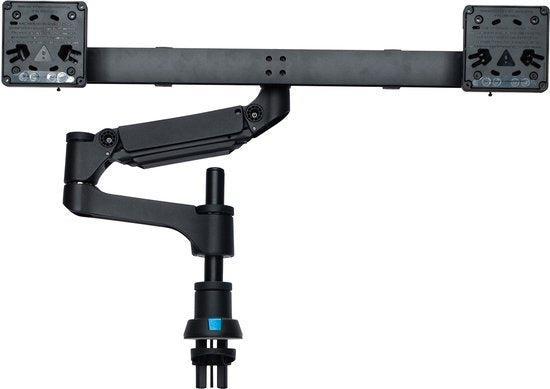2dekans | R-Go Tools Monitorarm Zwart - Voor 2 Monitoren –, Computers en Software, Monitoren, Ophalen of Verzenden