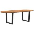 vidaXL Eettafel 240x100x74 cm ovaal massief eikenhout, Huis en Inrichting, Tafels | Eettafels, Verzenden, Nieuw