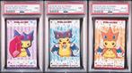 Pokémon - 3 Graded sticker - Pokemon - Pikachu, Poncho wear