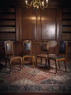 Stoel (6) - Mahonie, Leder, Messing - Louis XV-stijl