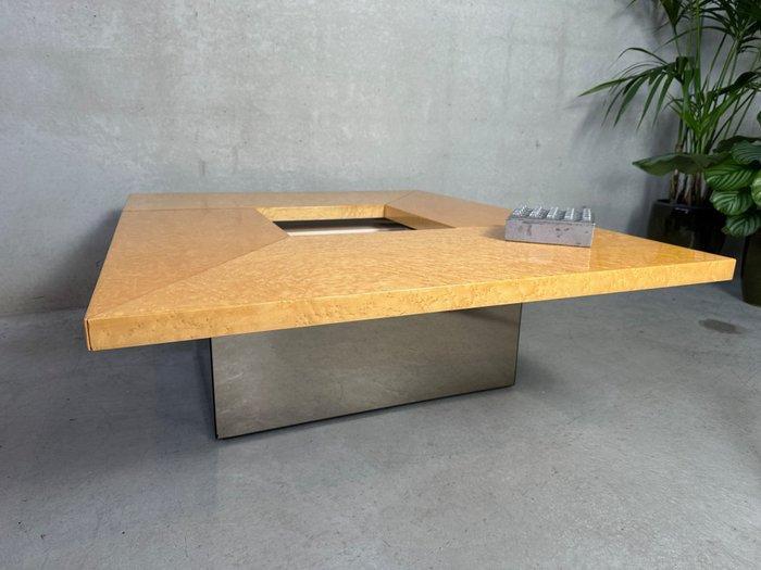 Paul Michel - Salontafel - Glas, Hout - Design salon- en, Antiek en Kunst, Kunst | Designobjecten