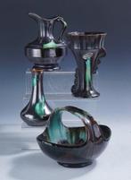 Faienceries de Thulin - Vaas - Art Deco siervazen en schaal