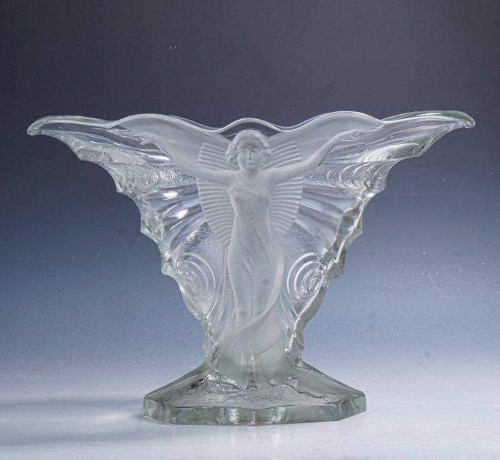 August Walther & Sohne AG Dresden - - Vaas - Blanke Art deco, Antiek en Kunst, Antiek | Glaswerk en Kristal