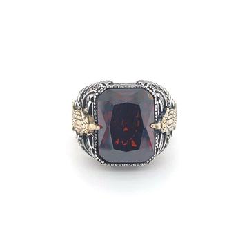 Zonder Minimumprijs - Ring Zilver - Granaat