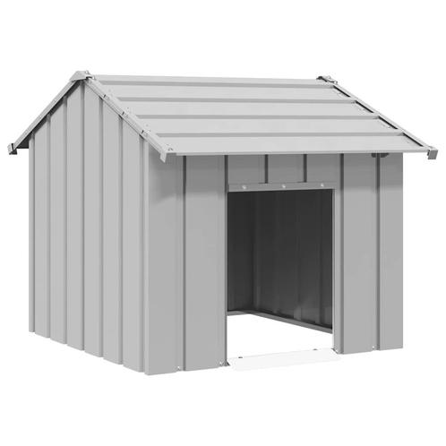 vidaXL Hondenhok met dak 85x107x81 cm gegalvaniseerd staal, Dieren en Toebehoren, Hondenhokken, Nieuw, Verzenden