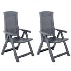 vidaXL Tuinstoelen 2 st verstelbaar kunststof, Tuin en Terras, Tuinstoelen, Verzenden, Nieuw