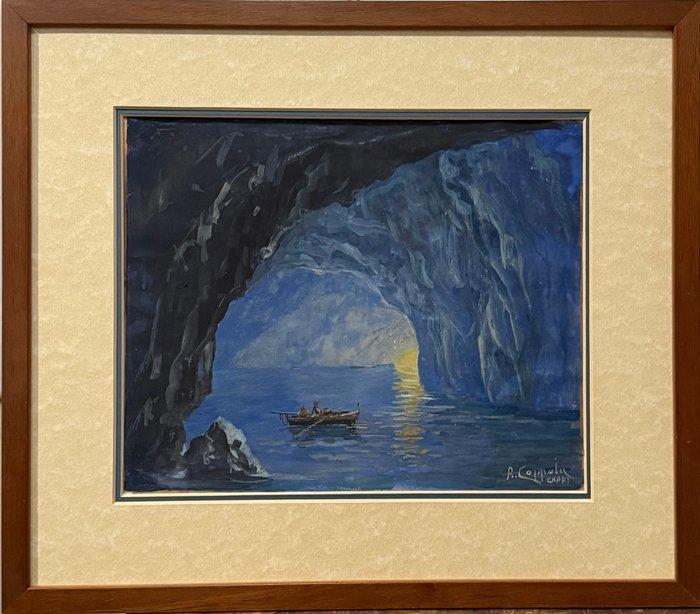 Scuola napoletana (XIX), f - Capri, Antiek en Kunst, Kunst | Schilderijen | Klassiek