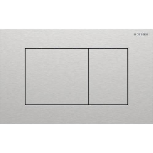 Geberit Drukplaat Sigma 40, 2-toets Square RVS Geborsteld, Doe-het-zelf en Bouw, Sanitair, Overige typen, Nieuw, Chroom, Ophalen of Verzenden