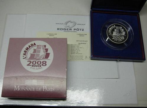 Frankreich 20 Euro 2008 Armada Rouen 5 Unzen zilver Pp nu..., Postzegels en Munten, Munten en Bankbiljetten | Toebehoren, Verzenden
