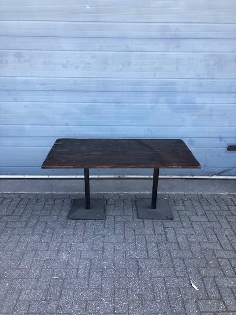 Gebruikte Tafel (150x67cm) - T1508- Vintage/Café, Huis en Inrichting, Tafels | Eettafels, Ophalen