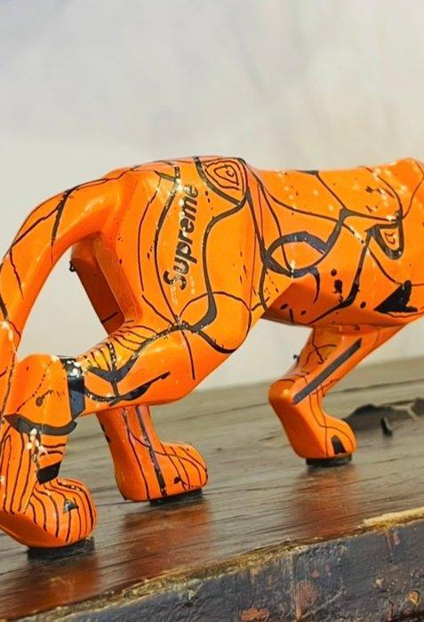 Artmony - Sculpture animale féline orange, Antiquités & Art, Art | Objets design