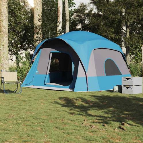 vidaXL Gezinstent 6-persoons waterdicht blauw, Caravans en Kamperen, Tenten, Nieuw, Verzenden