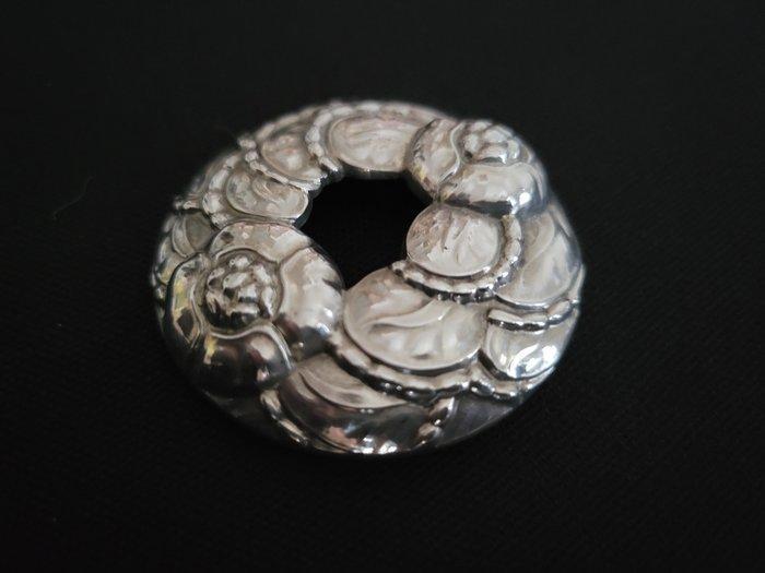Georg Jensen - Broche Zilver - Nr. 42 – Bloemenkrans, Bijoux, Sacs & Beauté, Bijoux anciens