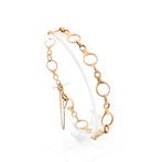 18 Krt. gouden fantasie schakel armband | 19 cm, Handtassen en Accessoires, Armbanden, Ophalen of Verzenden, Gebruikt, Overige kleuren